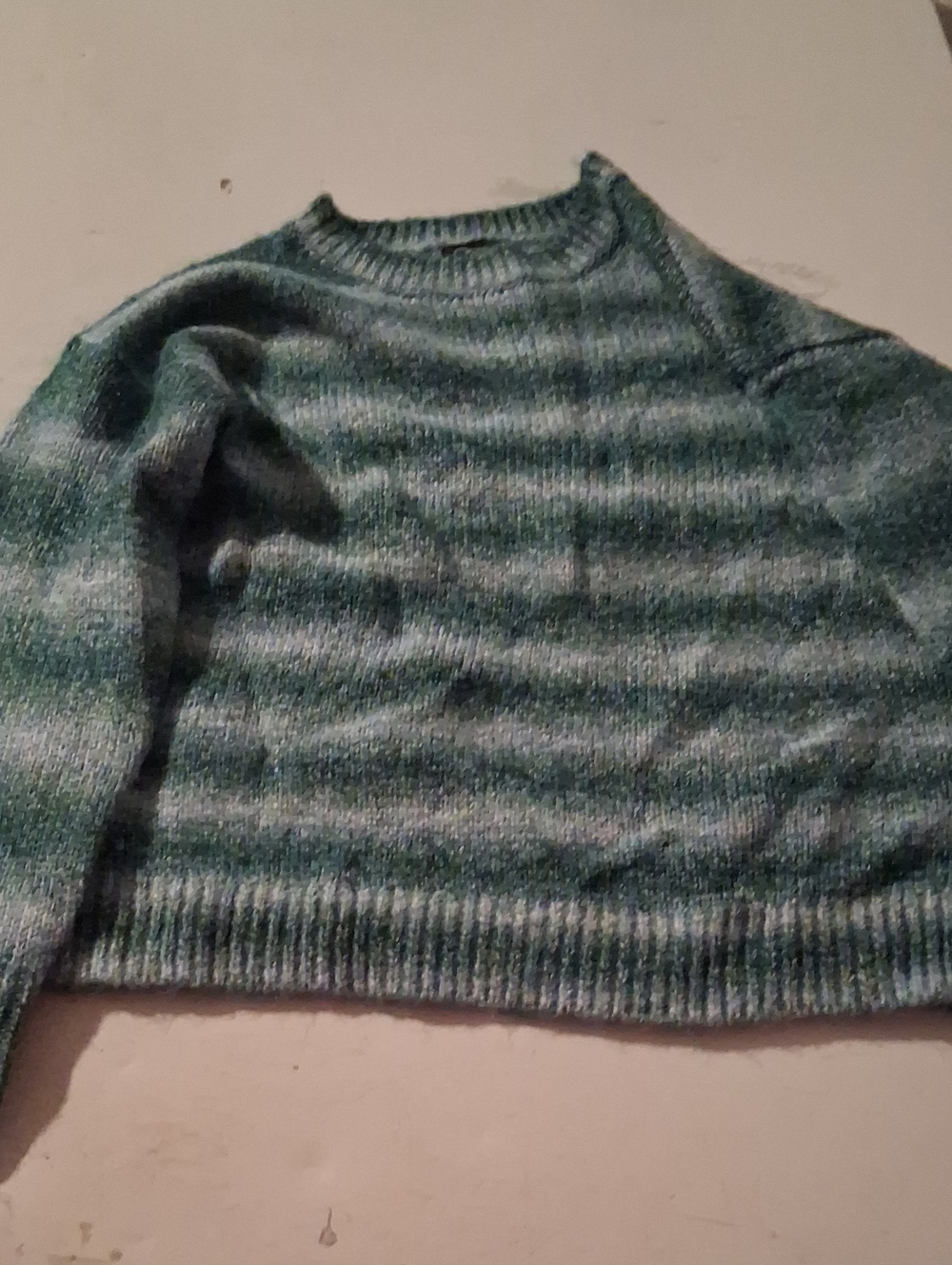 Art Class Girls' Green Space-Dye Striped Crewneck Sweater - Picture 2 of 8